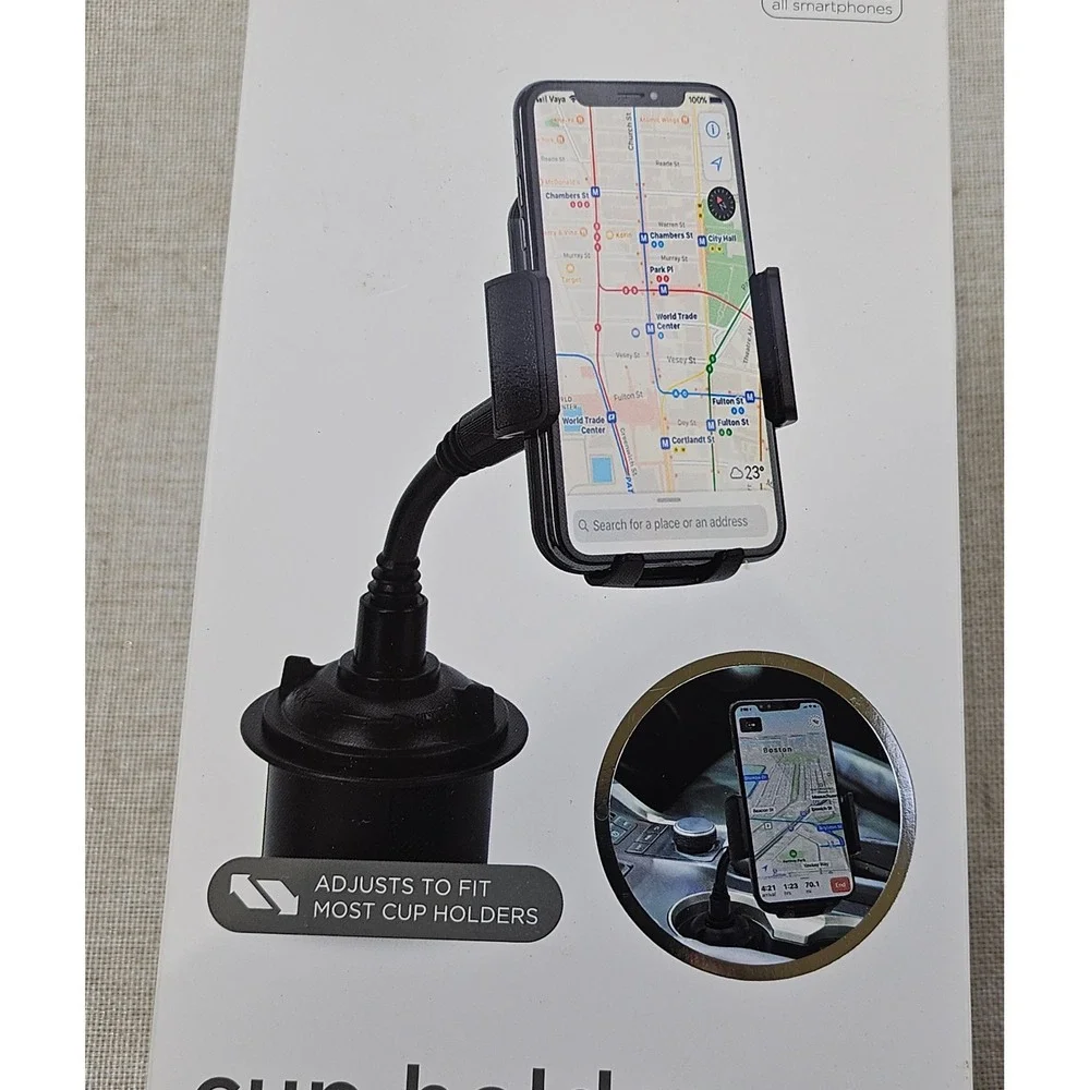 iHome Auto Cup Holder Gooseneck Car‎ Mount & Air Vent Clip Mount Universal Fit